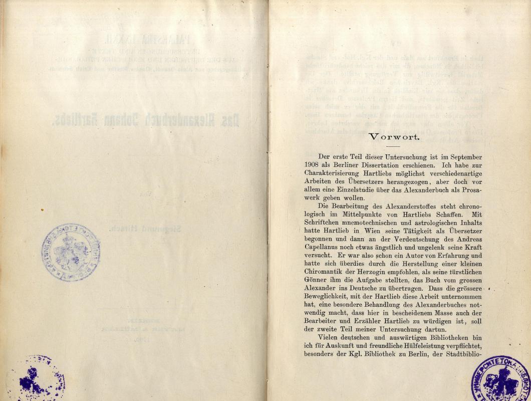 Das Alexanderbuch Johann Hartliebs